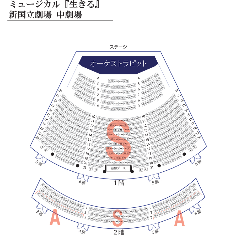 新国立劇場 中劇場 座席表